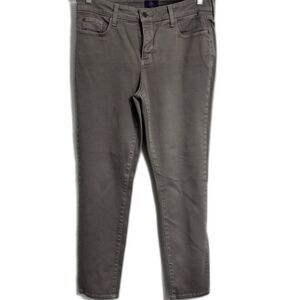 NYDJ Alina Legging Jeans 12 L Large Pewter Gray Skinny Tummy Control Denim Pants